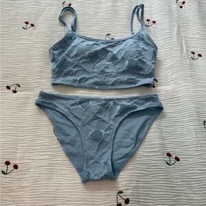 Aerie Blue Lace Bikini Set